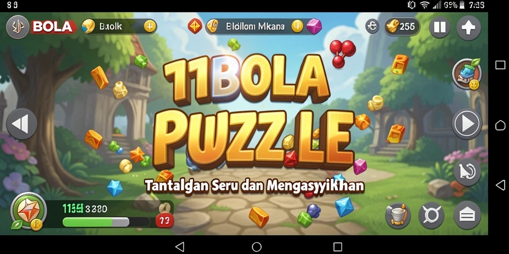 Tampilan gameplay menarik dari 11BOLA, menampilkan tantangan puzzle yang seru.