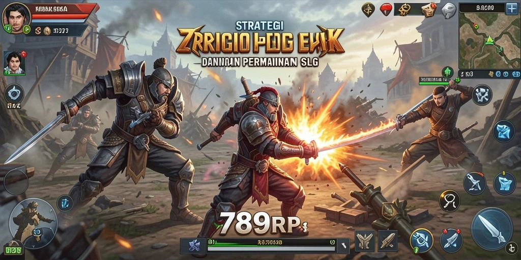 Gameplay SLG yang intens dan penuh strategi.