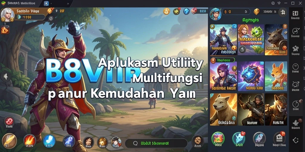 Tampilan utama B8VIP yang intuitif dan mudah digunakan.