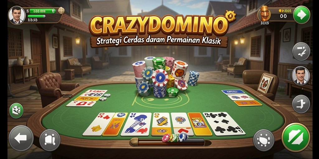 Tampilan menarik gameplay strategi dalam CRAZYDOMINO.
