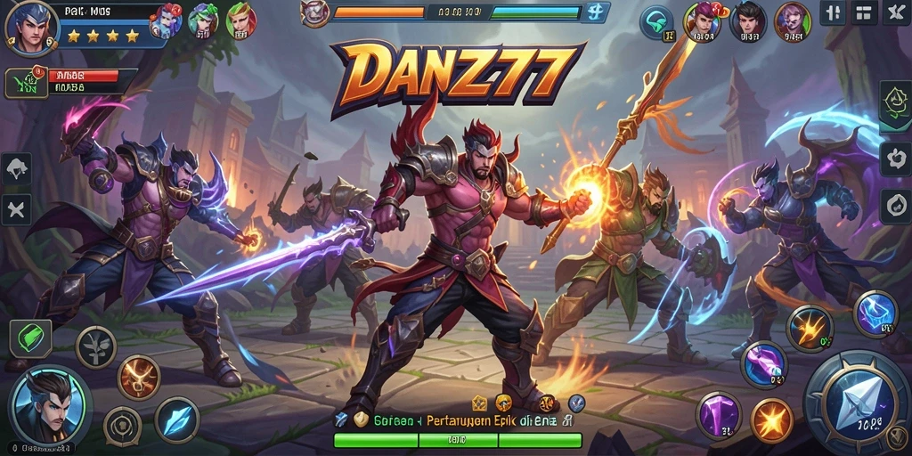 Screenshot gameplay <strong>DAN777</strong> menunjukkan karakter beraksi dalam pertempuran epik.