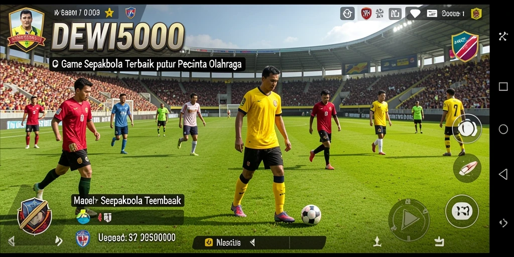 Tampilan utama gameplay DEWI5000 yang mendebarkan di lapangan.