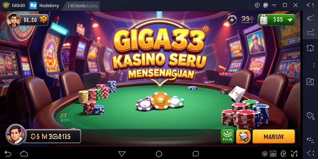 Tampilan permainan Kasino yang menarik dan penuh warna di GIGA33.