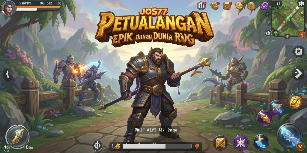 Screenshot menampilkan aksi seru dalam permainan RPG JOS77.