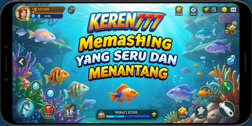 Tampilan menarik gameplay KEREN777 saat menangkap ikan di laut.