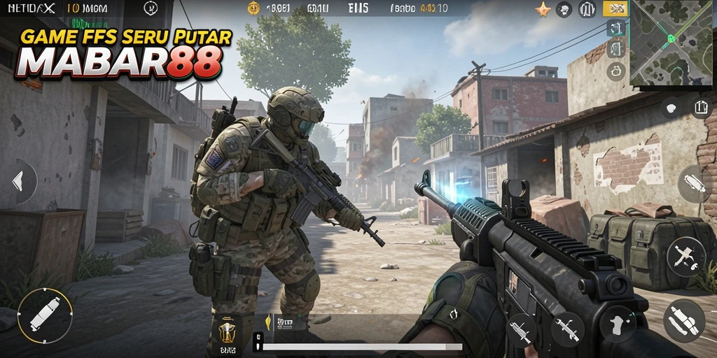 Screenshot gameplay MABAR88 yang menampilkan aksi seru FPS.