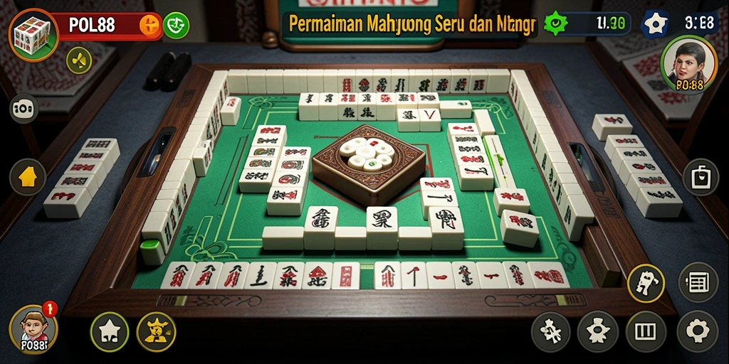 Tampilan gameplay Mahjong yang menegangkan di POL88.
