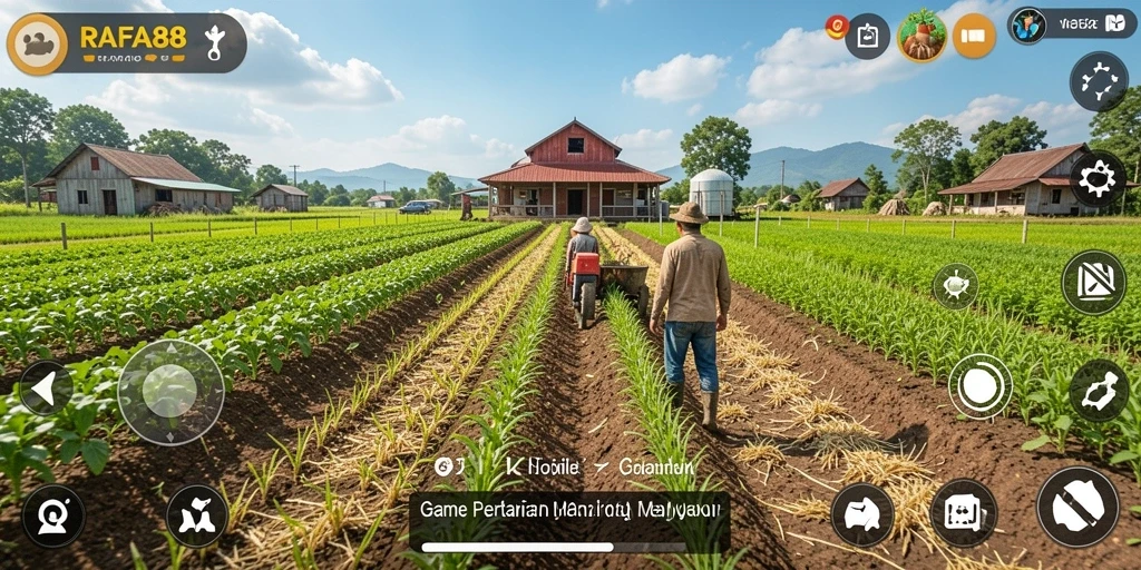 Tampilan permainan RAFA88 menampilkan beragam aktivitas pertanian yang menarik.
