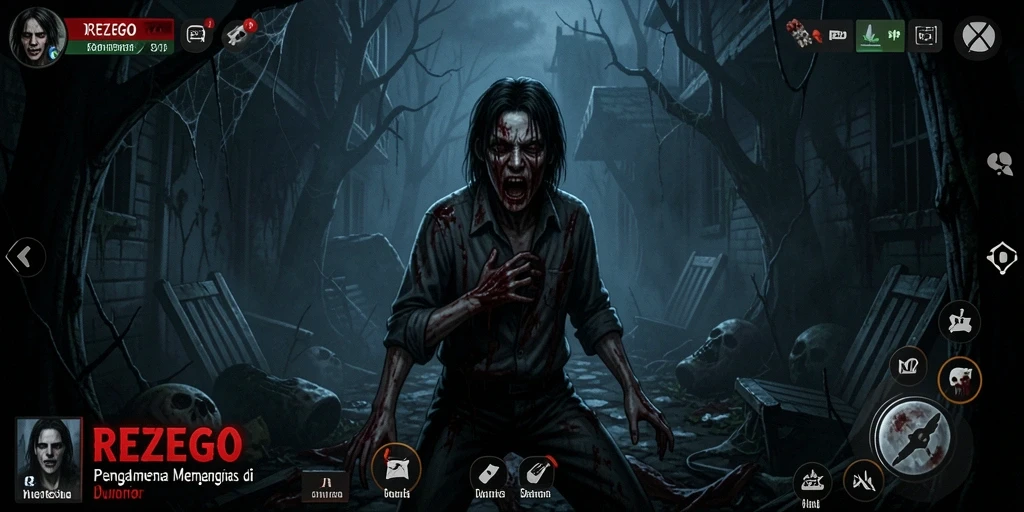 Tangkapan layar gameplay yang menegangkan di REZEGO.