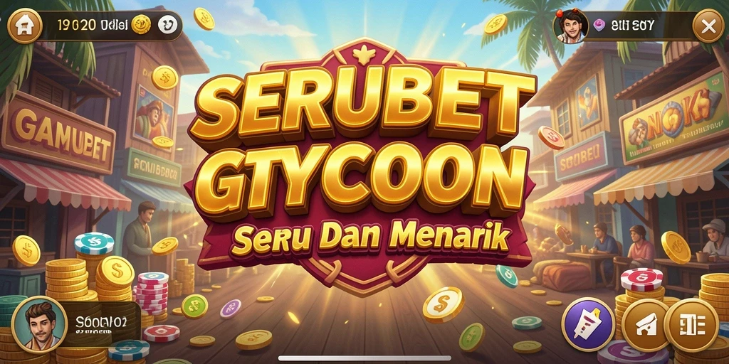 Tampilan gameplay SERUBET yang penuh warna dan dinamis.